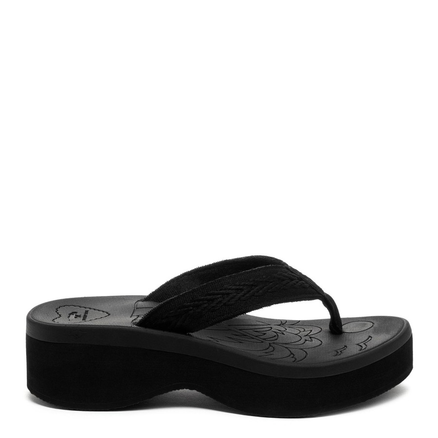 Flip Flops Rocket Dog | Rocket Dog® Women'S Tizzy Black Platform Flip Flop