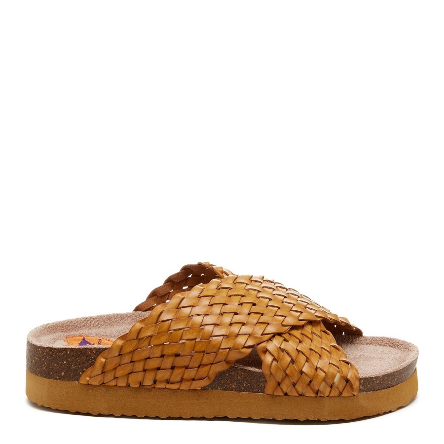 Sandals Rocket Dog | Antic Cognac Woven Crisscross Women'S Sandal