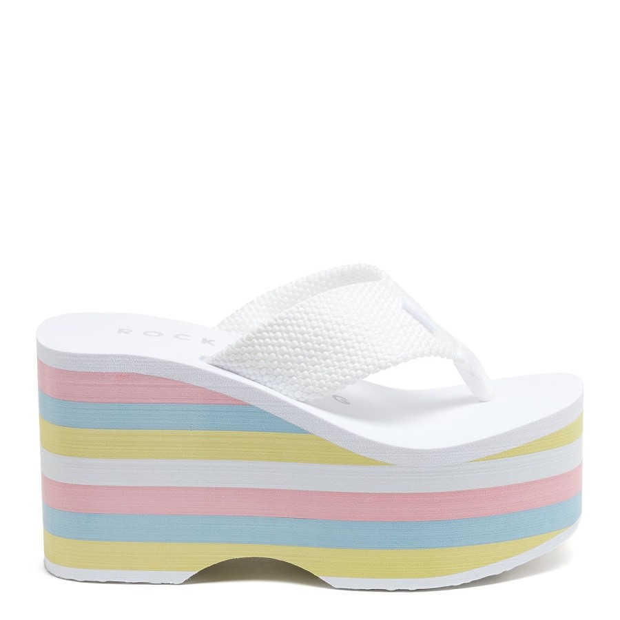 Flip Flops Rocket Dog | Rocket Dog Bigtop Pastel Platform Flip Flops: Walk On Sunshine