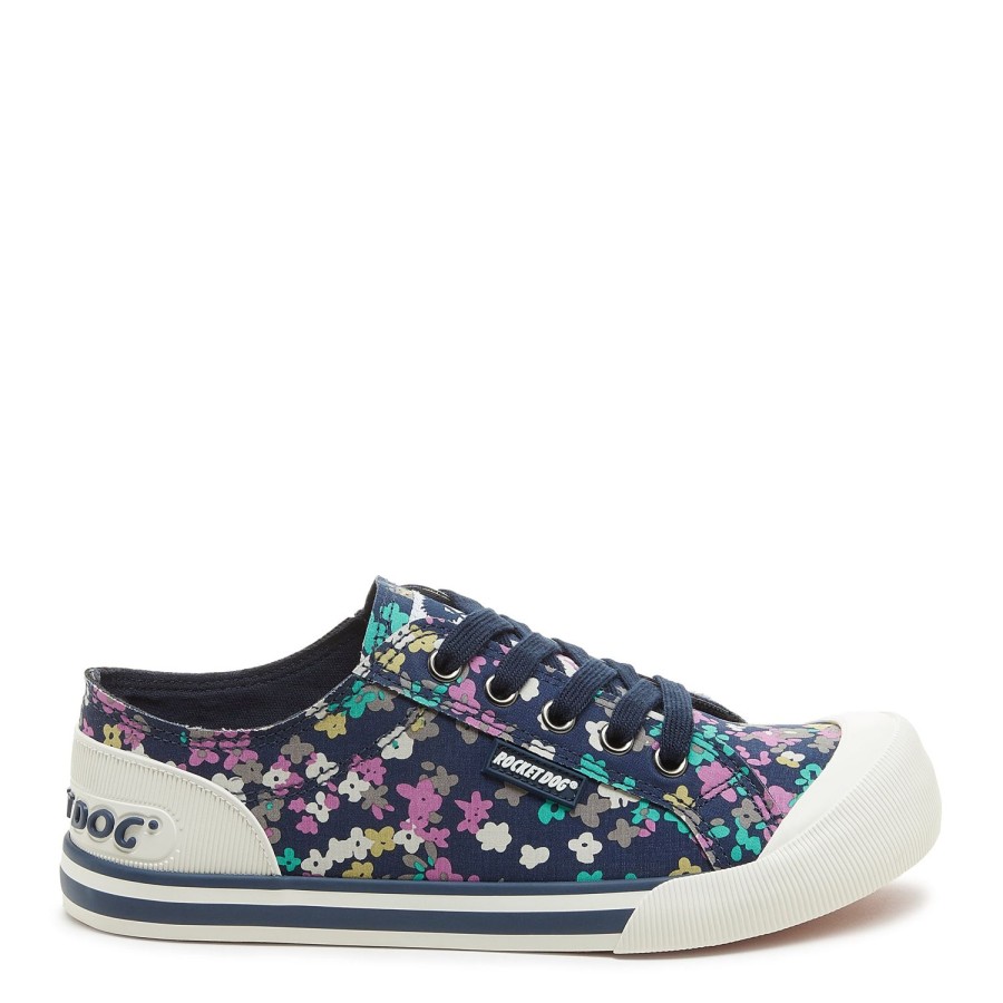 Sneakers Rocket Dog | Women'S Navy Floral Sneakers Trendy Comfort