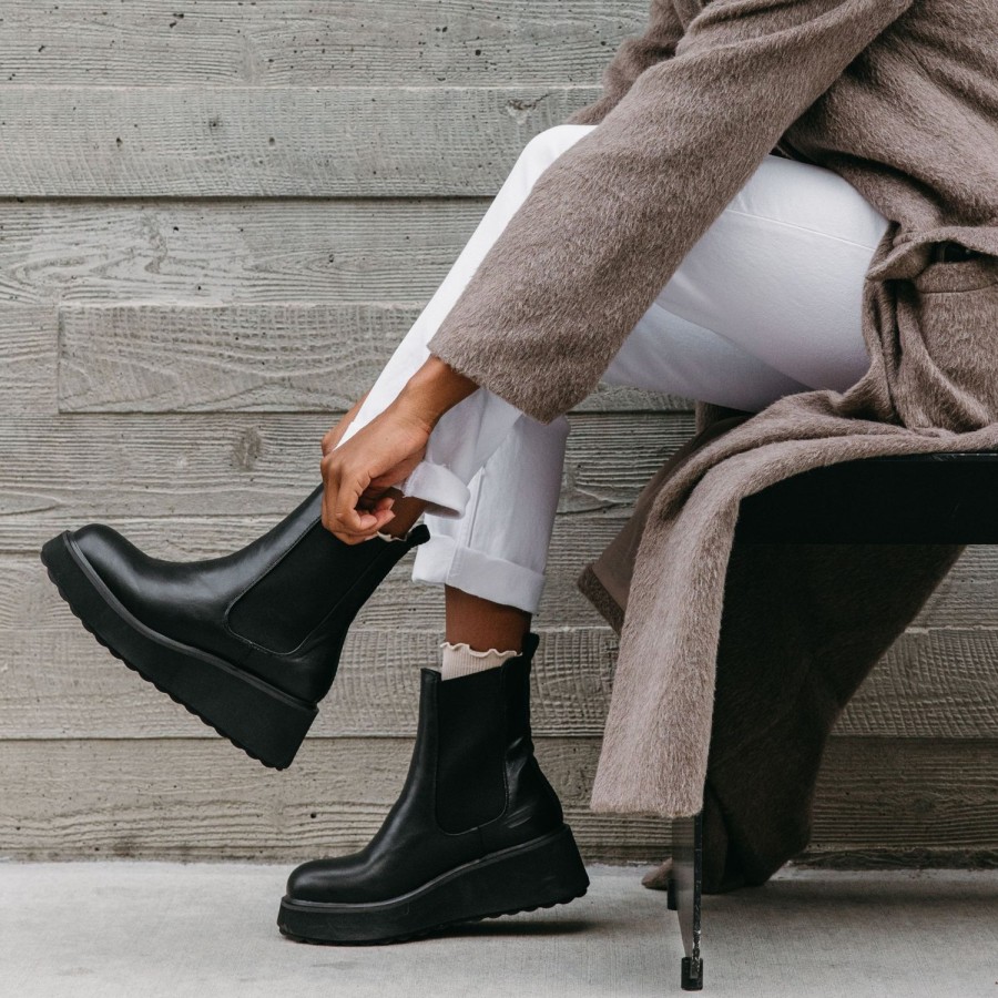 Boots Rocket Dog | Rocket Dog® Heyday All Black Platform Chelsea Boot