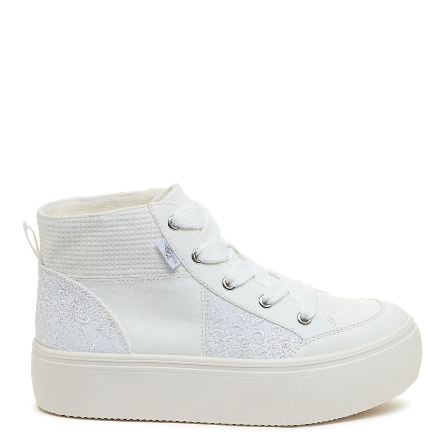 Sneakers Rocket Dog | Rocket Dog® Women'S Flair White Patchwork Platform Sneaker