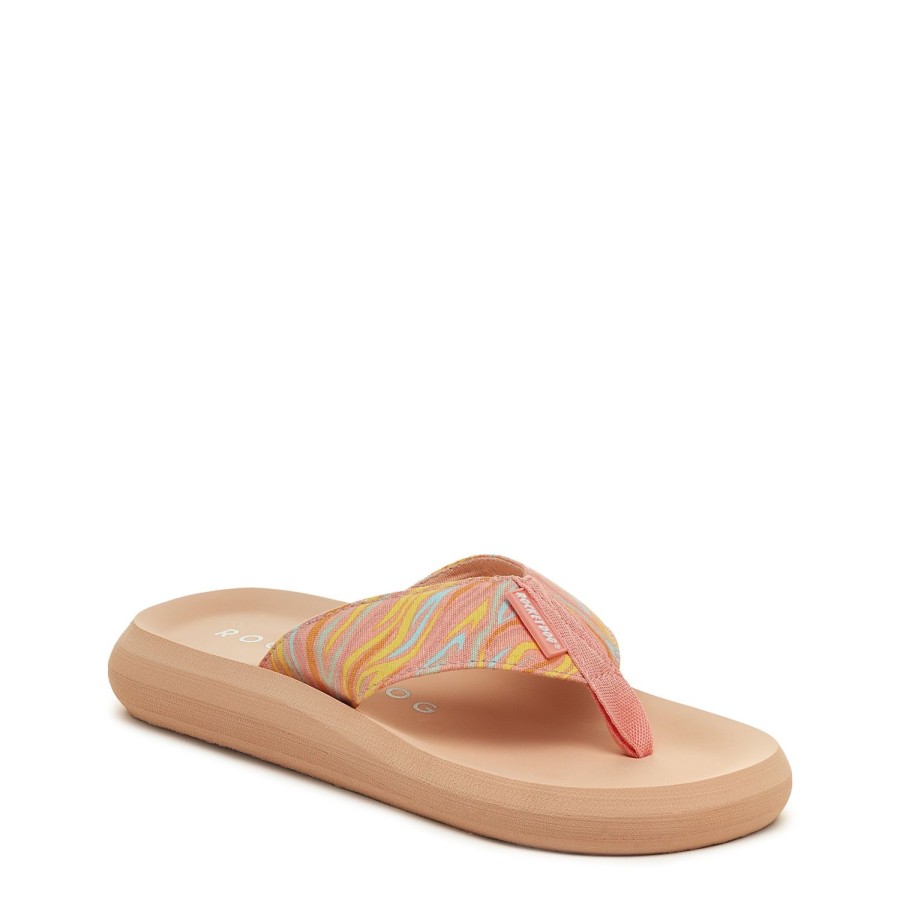 Flip Flops Rocket Dog | Rocket Dog® Women'S Spotlight Wavy Pink Flip Flop