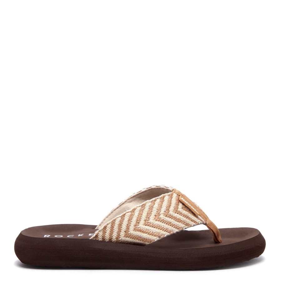 Flip Flops Rocket Dog | Rocket Dog® Spotlight Beige Chevron Flip Flop.