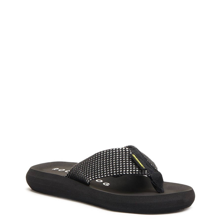 Flip Flops Rocket Dog | Rocket Dog Spotlight Black Mesh Flip Flop