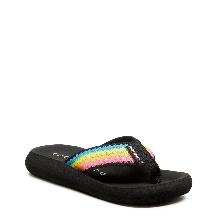 Flip Flops Rocket Dog | Rocket Dog® Spotlight Neon Rainbow Flip Flops - Vibrant Steps