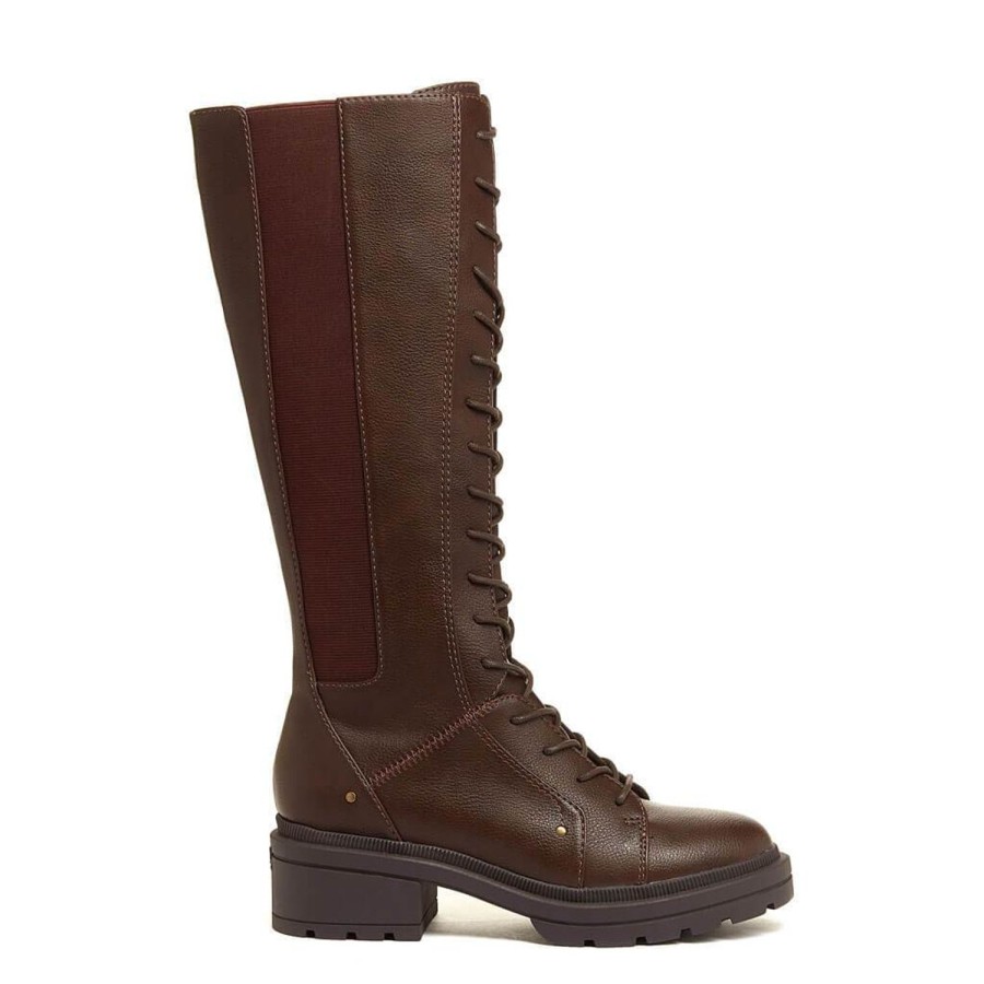 Boots Rocket Dog | Issa Brown Lace Up Tall Boot