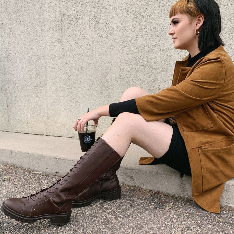 Boots Rocket Dog | Issa Brown Lace Up Tall Boot