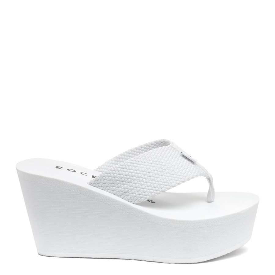 Classics Rocket Dog | Diver White Wedge Flip Flop