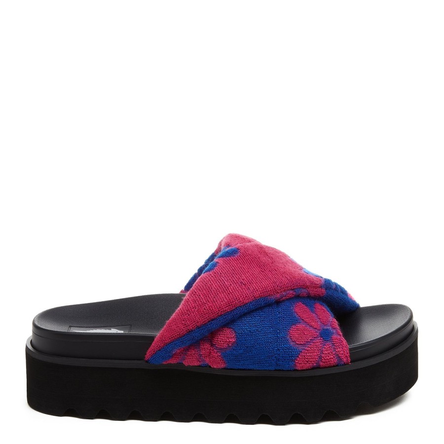 Sandals Rocket Dog | Rocket Dog Breeze Slide Sandal: Hot Pink Terrycloth Poolside Perfection