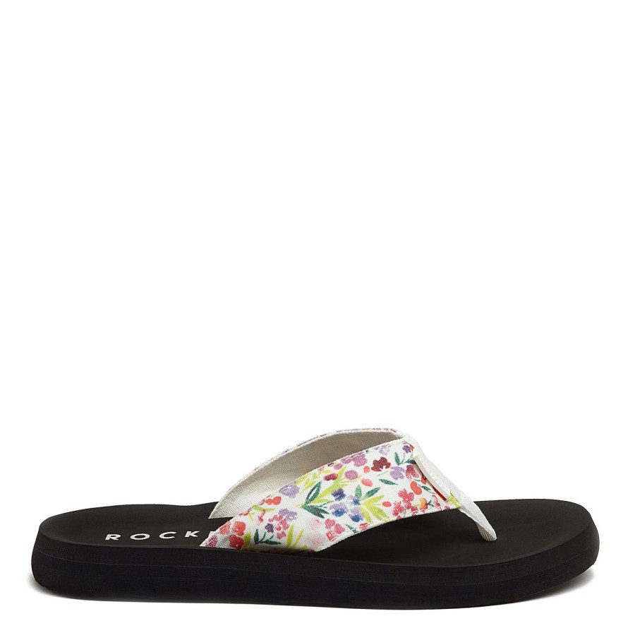 Flip Flops Rocket Dog | Rocket Dog Adios Floral White Flip Flop