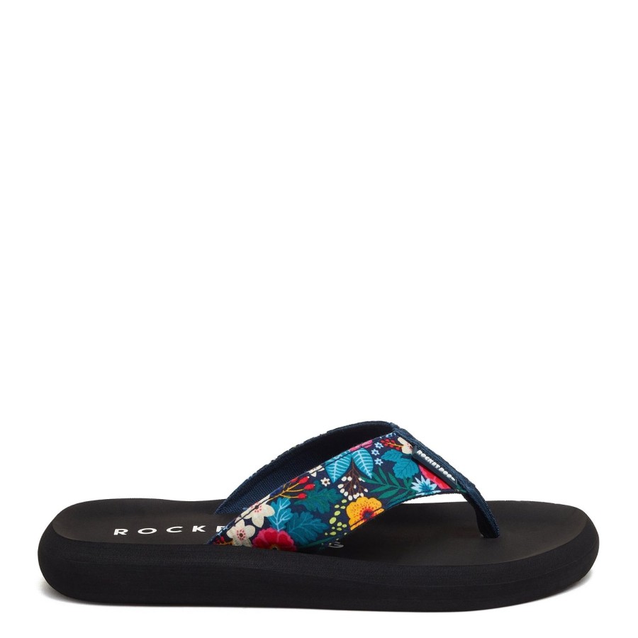 Flip Flops Rocket Dog | Rocket Dog Women'S Spotlight Navy Floral Flip Flop